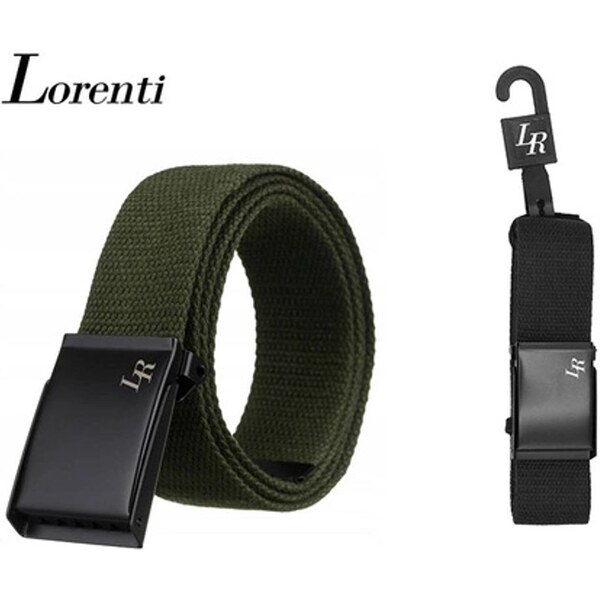 Khaki látkový pánsky opasok 63777367