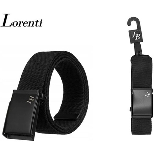 Čierny látkový pánsky opasok 63777365