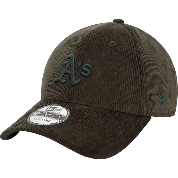 Tmavě zelená kšiltovka New Era 9FORTY Oakland Athletics MLB Cord Cap 65151941