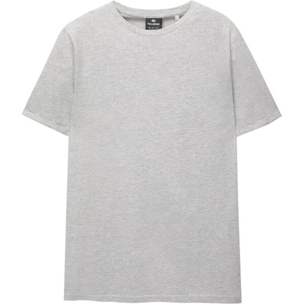 Pull&Bear Tričko sivá melírovaná 64167137