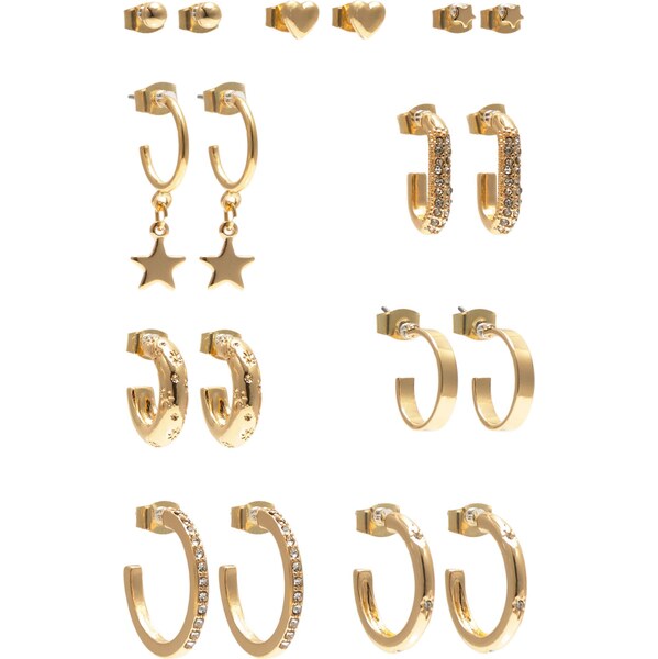 Pull&Bear Náušnice zlatá / priehľadná 65879550