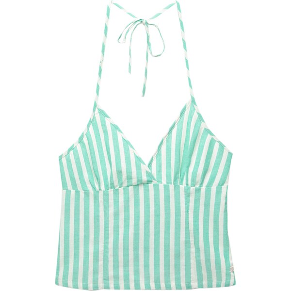 Pull&Bear Top PACIFIC svetlozelená / biela 65879569