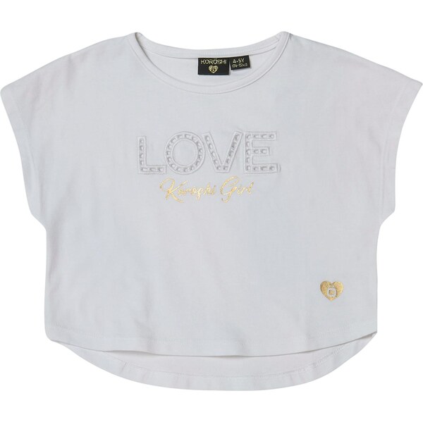 KOROSHI Tričko zlatá / biela 65879657