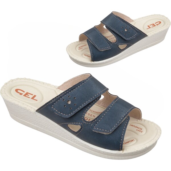 Dámske modré šľapky MJARTAN MAJKA 63773725