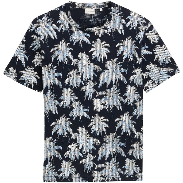 TOM TAILOR Tričko námornícka modrá / svetlomodrá / šedobiela 63780465