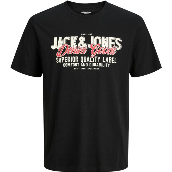 JACK & JONES Tričko červená / čierna / biela 63780503