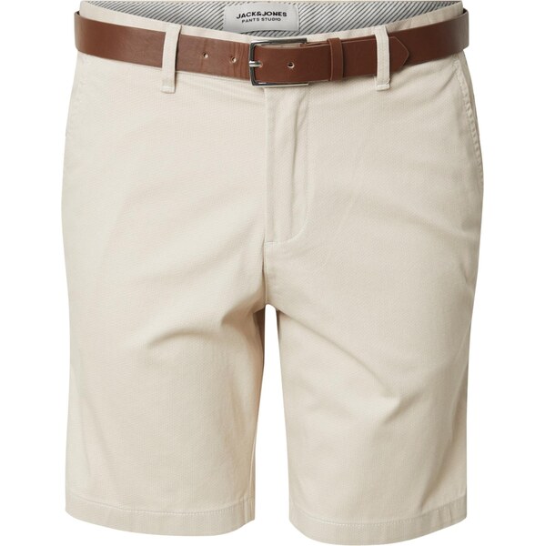 JACK & JONES Chino nohavice JPSTMARCO LEGACY krémová / hnedá 63780570