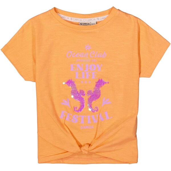 GARCIA Tričko orgovánová / oranžová 63780597