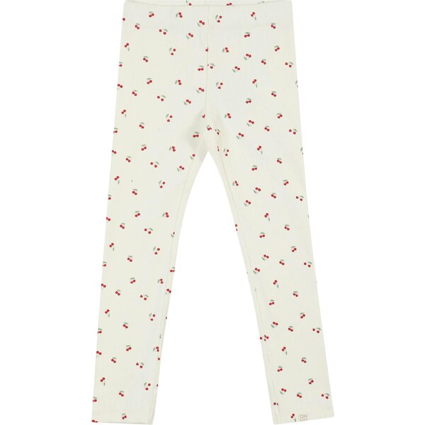 Only Mini Legíny KMGTRINNY krémová / trávovo zelená / červená 61950110