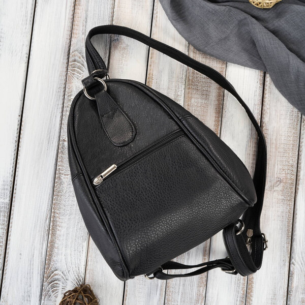 Abruzzo Dámsky kožený batoh klasický alebo jednoramenný | čierna ABR 63789963