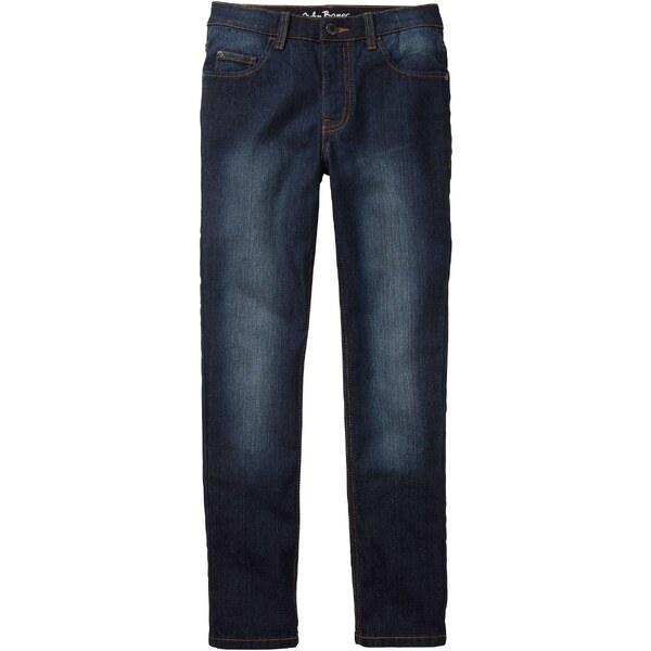 bonprix Strečové džínsy Slim Fit s prestaviteľným pásom., farba modrá 44767890