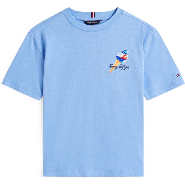 TOMMY HILFIGER Tričko béžová / námornícka modrá / svetlomodrá / 63791844