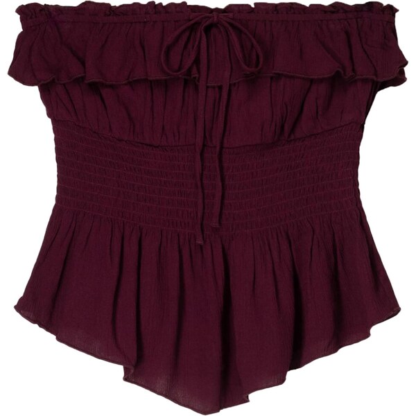 Bershka Top vínovo červená 65652915