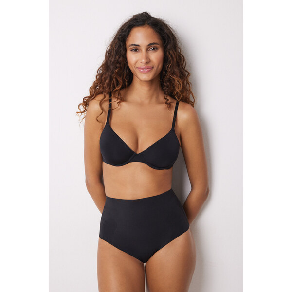 womensecret Tvarujúce push up čierne nohavičky s vysokým pásom 63798741