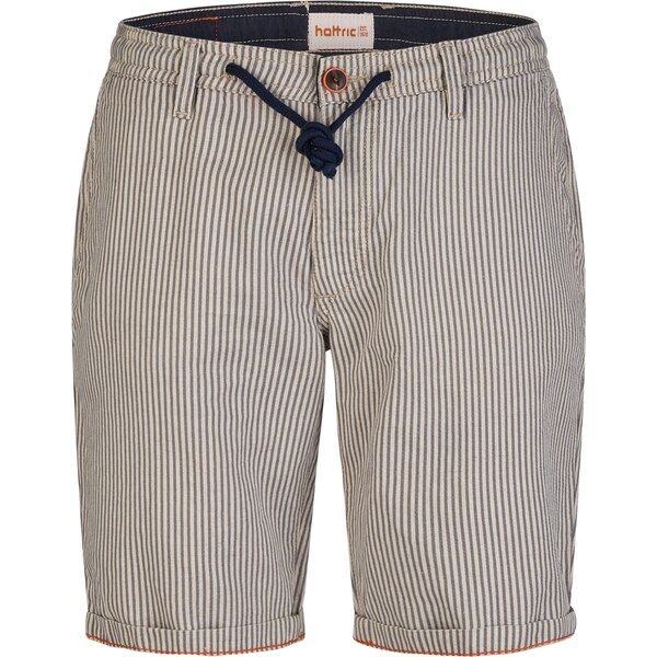 Pánske modré bavlnené pásikavé bermudy s ľanom HATTRIC 63800904