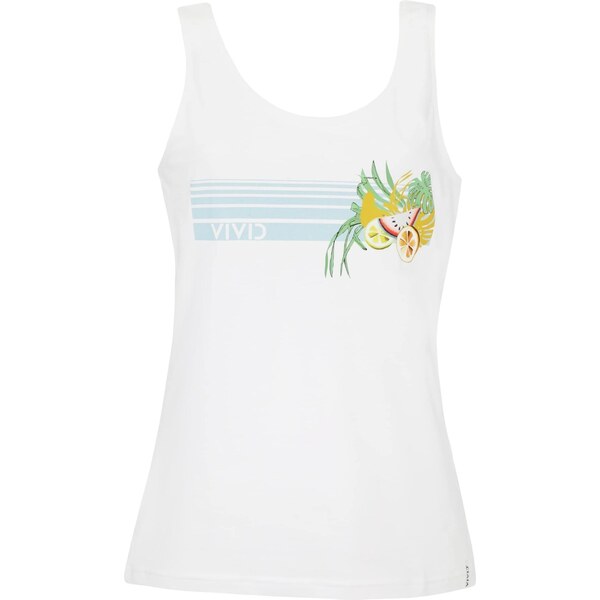 VIVID Top dymovo modrá / citrónová / trávovo zelená / biela 65921626