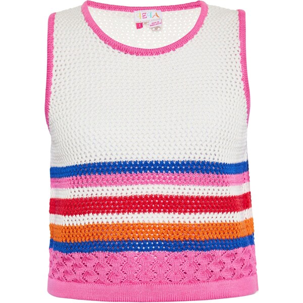 IZIA Vyšívaný top tmavomodrá / ružová / červená / biela 65643027