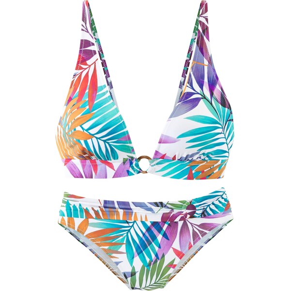 LASCANA Bikiny azúrová / fialová / oranžová / biela 63969763