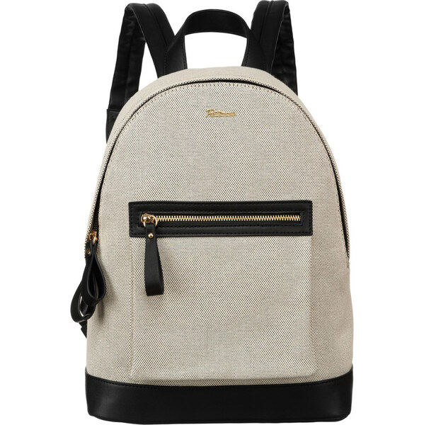 Peterson Béžový dámský batoh z kůže a plátna PTN CAN-05 63815846