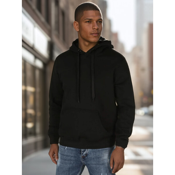 DStreet Čierna pánska mikina s kapucňou 64694725