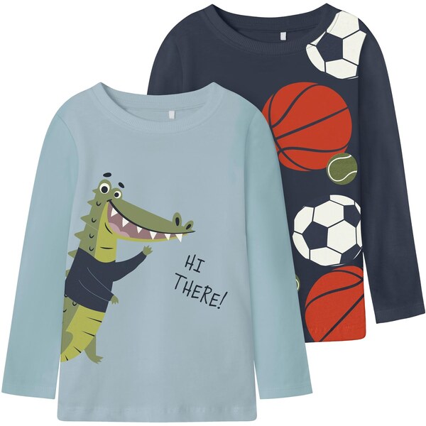 NAME IT Tričko námornícka modrá / svetlomodrá / červená / biela 63817757