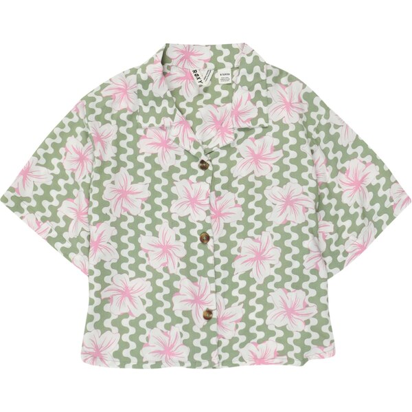 ROXY Funkčné tričko Salty Sun svetlozelená / svetloružová / biela 64009021