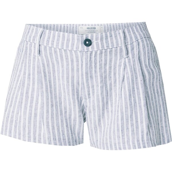 HOLLISTER Plisované nohavice LIVVY námornícka modrá / biela 65905442