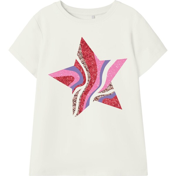 NAME IT Tričko NKFKassia bronzová / eozín / tmavočervená / biela 64201459