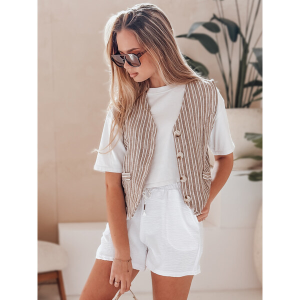 DStreet Biele dámske šortky NOT TOMORROW 64693014