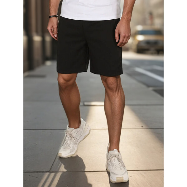 Pánske čierne kraťasy Dstreet SX2474 64540989