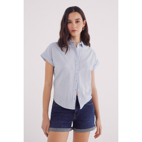 SPRINGFIELD Ľahká dámska Oxford košeľa s krátkym rukávom 63834714