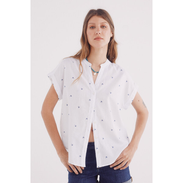 SPRINGFIELD Ľahká Oxford blúzka so stojačikom 63834703