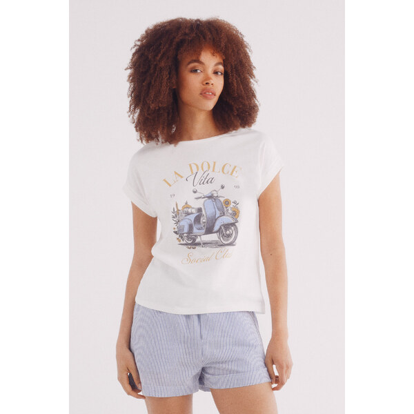 SPRINGFIELD Potlačové tričko Love baci pasta 63834755