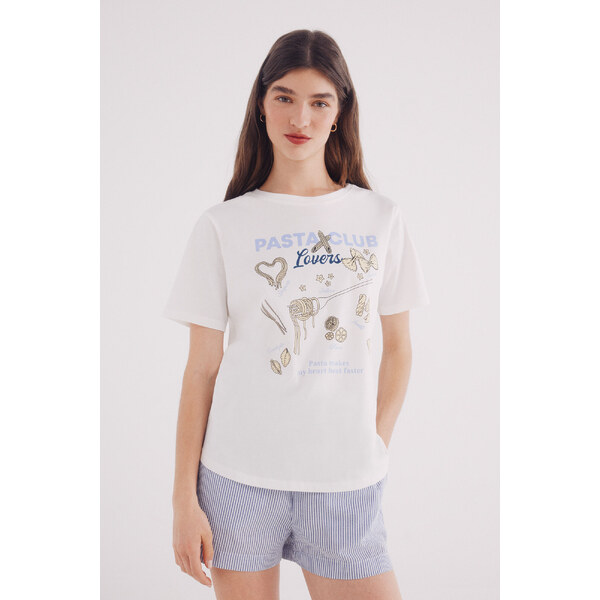 SPRINGFIELD Potlačové tričko Pasta Club 63834753