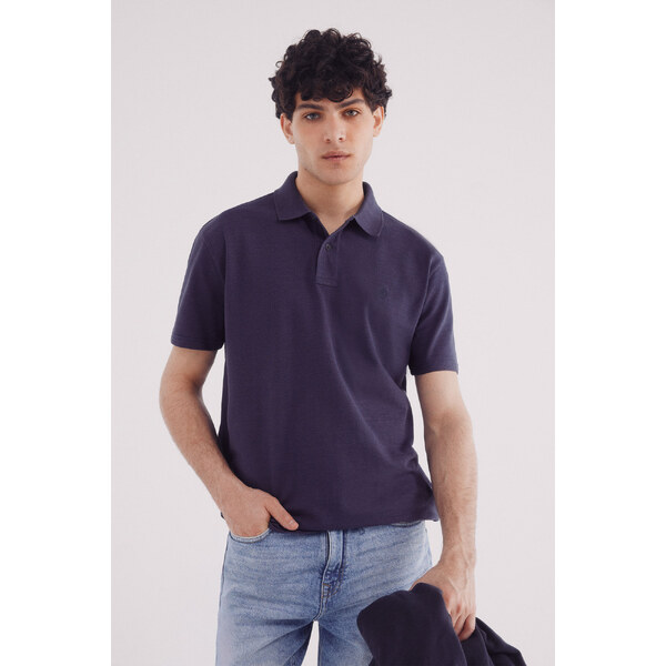 SPRINGFIELD Regular Fit textúrované polo tričko 63834804