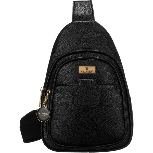 Peterson Čierna dámska crossbody kapsička z eko kože 63851226