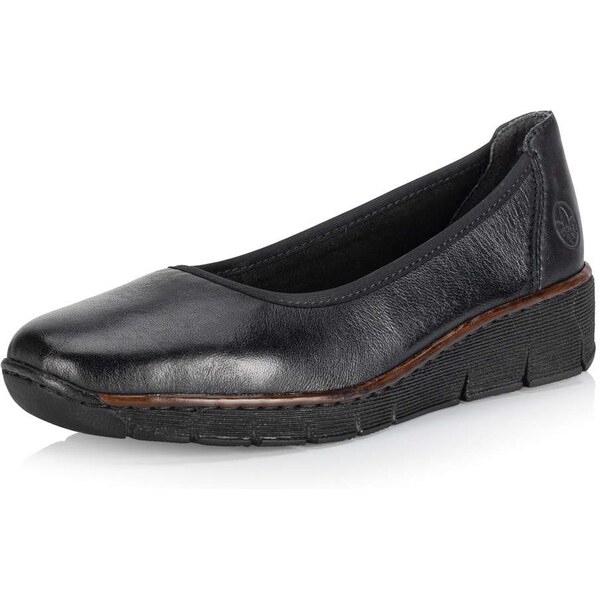 Dámske baleríny RIEKER 53755-00 čierna W5 63865318