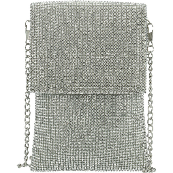 Dámska listová kabelka strieborná - Michelle Moon Lefteris strieborná 63948828