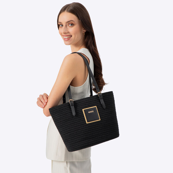 Wittchen Dámsky košík zo zmesi bavlny čierny 100-4Y-901-1 66066869