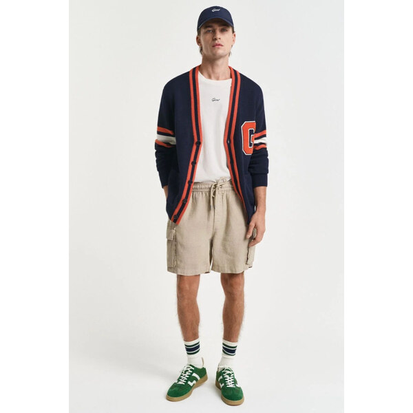 ŠORTKY GANT REG LINEN CARGO DS SHORTS CONCRETE BEIGE 63426128