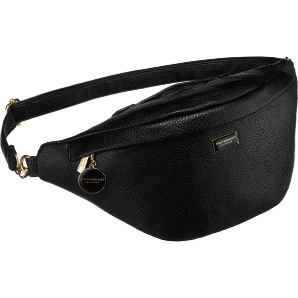 Peterson Klasická čierna dámska ľadvinka na bedrá alebo cez rameno z 63871996