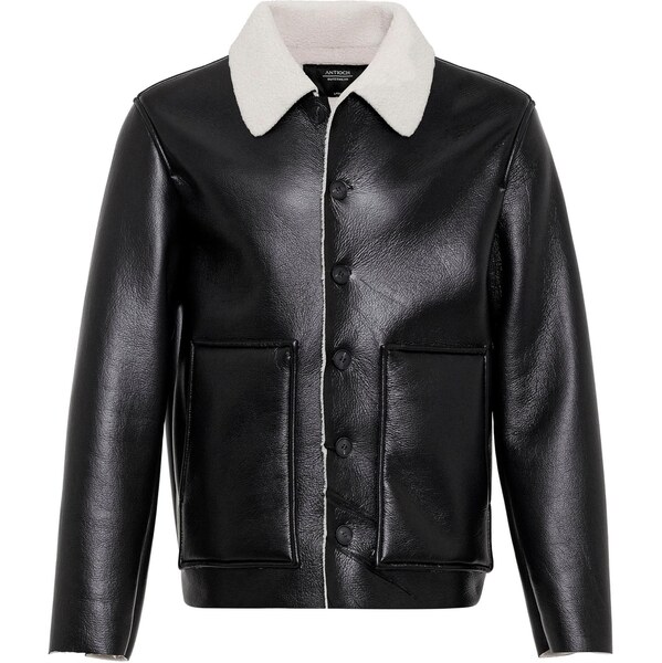 Antioch Prechodný kabát čierna / biela 65643904