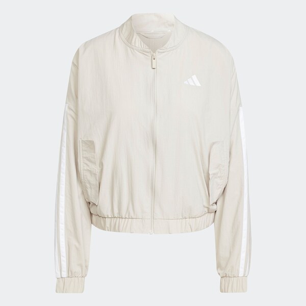 ADIDAS SPORTSWEAR Športová bunda Essentials biela / šedobiela 64100120