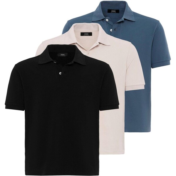 Antioch Tričko tmavomodrá / čierna / šedobiela 65653754