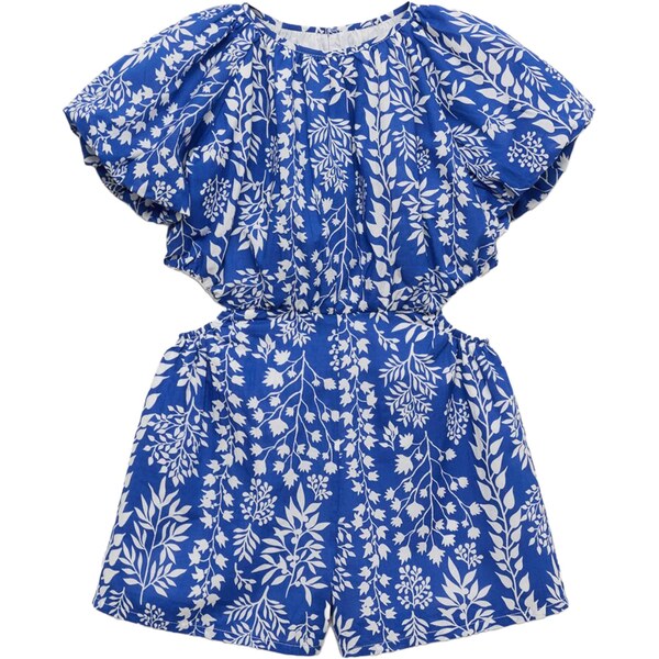 MANGO KIDS Overal Padthai modrá / šedobiela 63874160