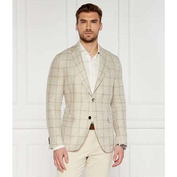 Oscar Jacobson Sako Ferry Soft | Regular Fit | s prímesou ľanu 50272602