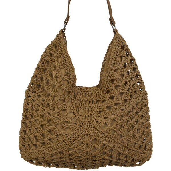 JOHN-C Dámska hnedá slamená kabelka MARISA 63884970