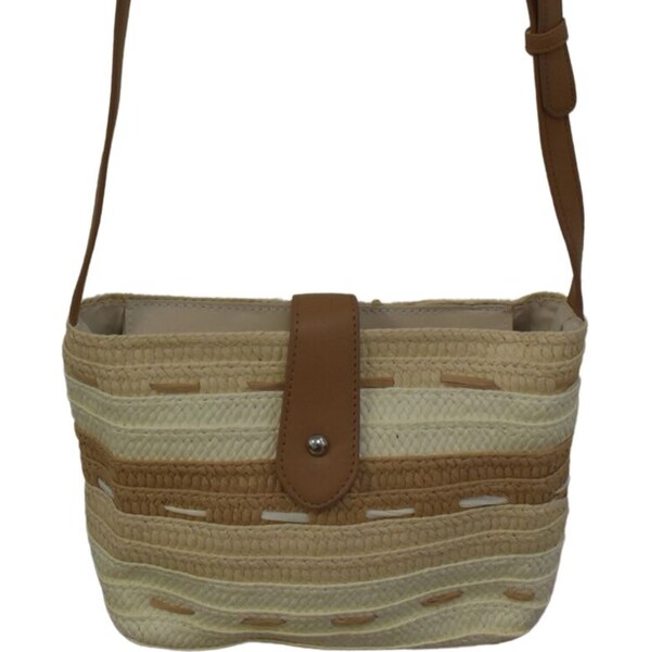 JOHN-C Dámska béžová slamená kabelka SANDY 63884981