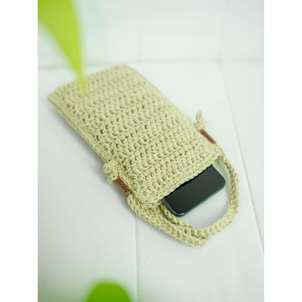 DOKE Háčkovaná taška na telefon sand 63926636