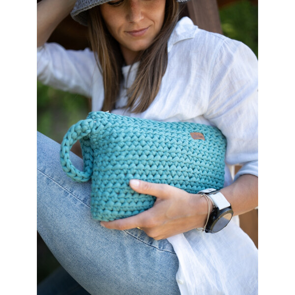 DOKE Háčkovaná taška na ruku Jersey smaragd 63926649